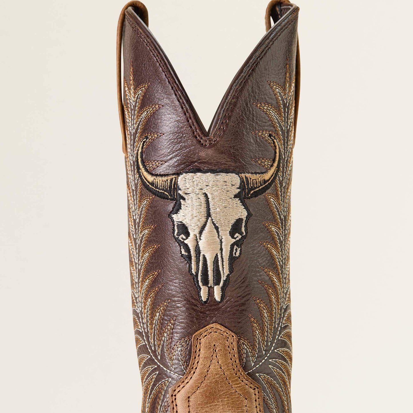 Ariat Men Sport Steer Skull Wide Square Toe Cowboy Boot