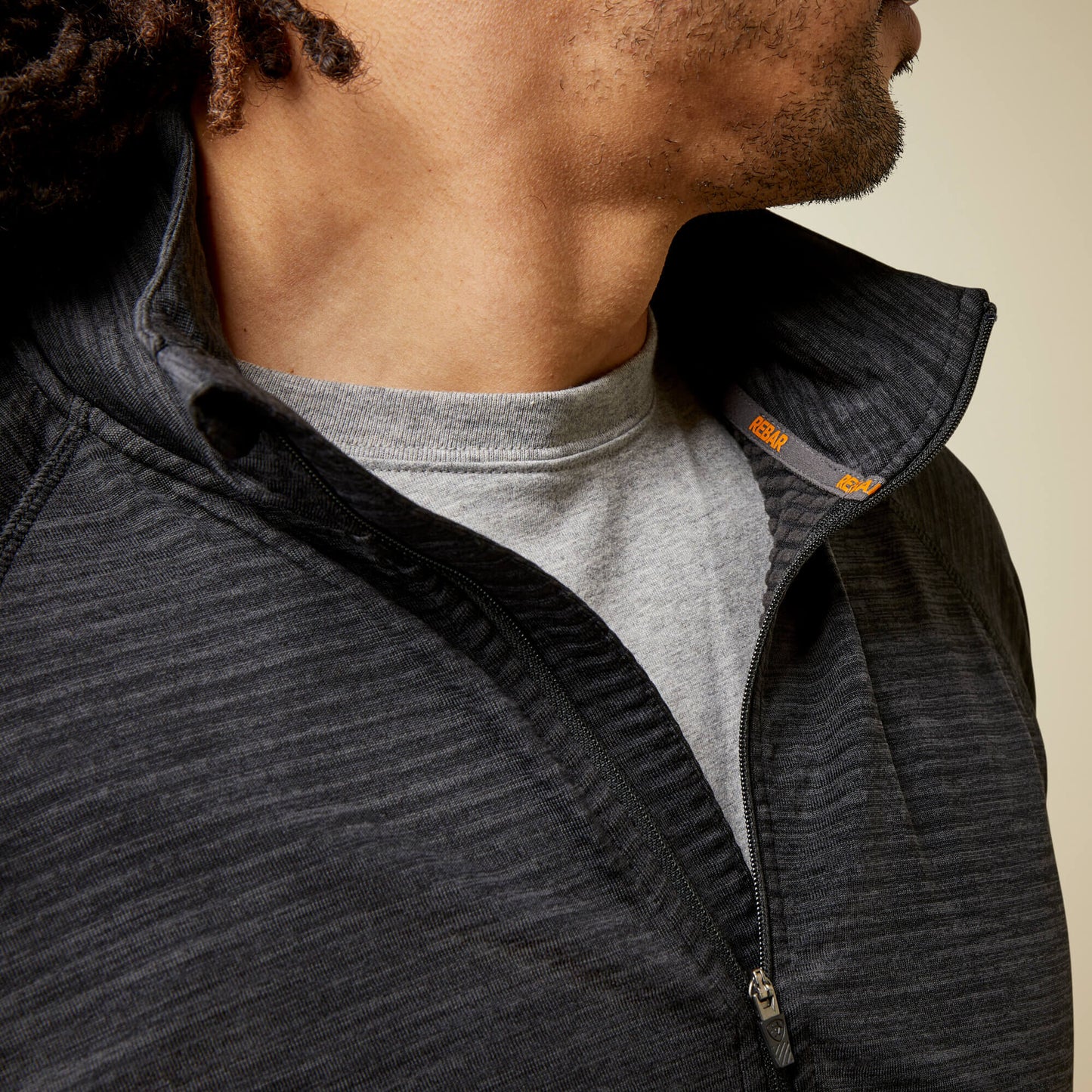 Ariat Men Rebar Gridwork Baselayer 1/4 Zip T-Shirt