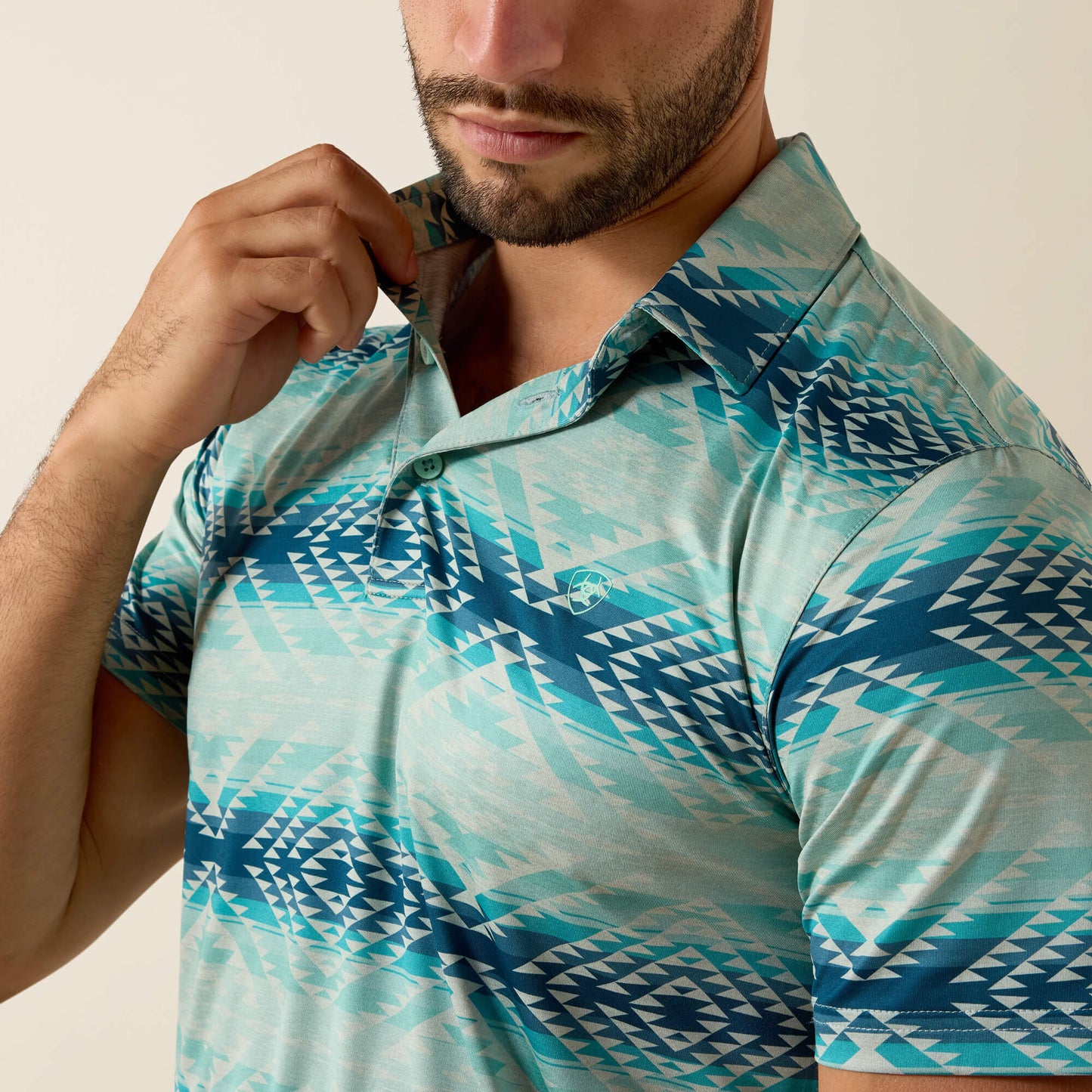 Ariat Men All Over Print Heathered Classic Fit Polo