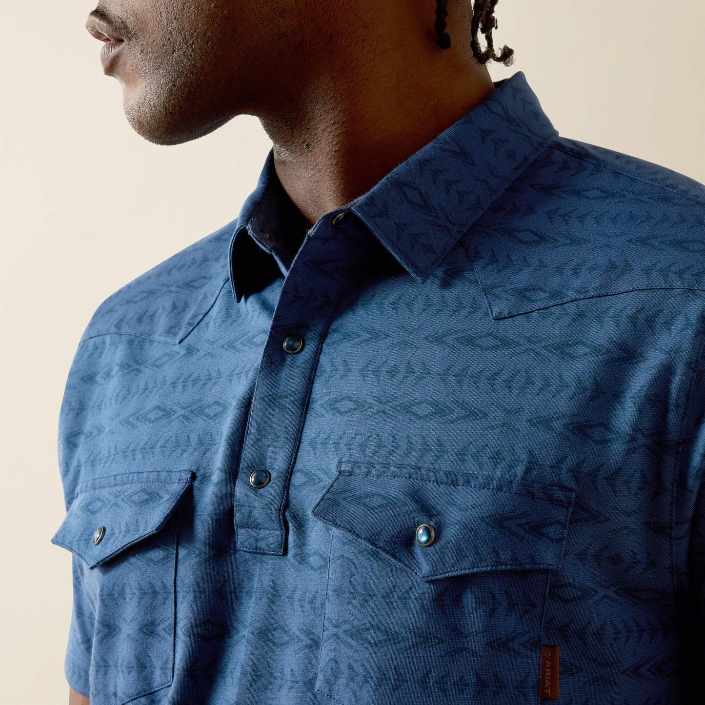 Ariat Men Retro Western Snap Polo