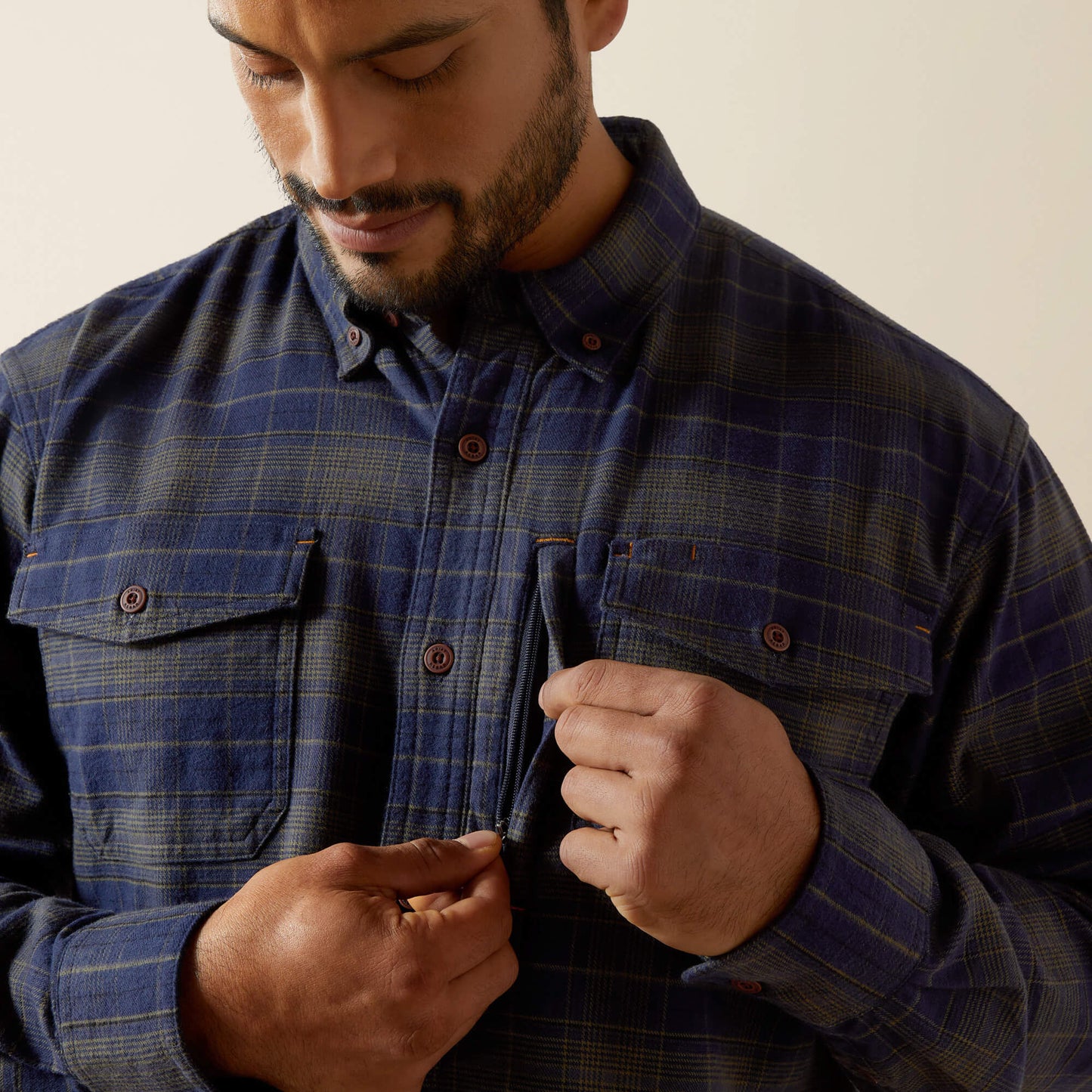 Ariat Men Rebar Flannel DuraStretch Work Shirt