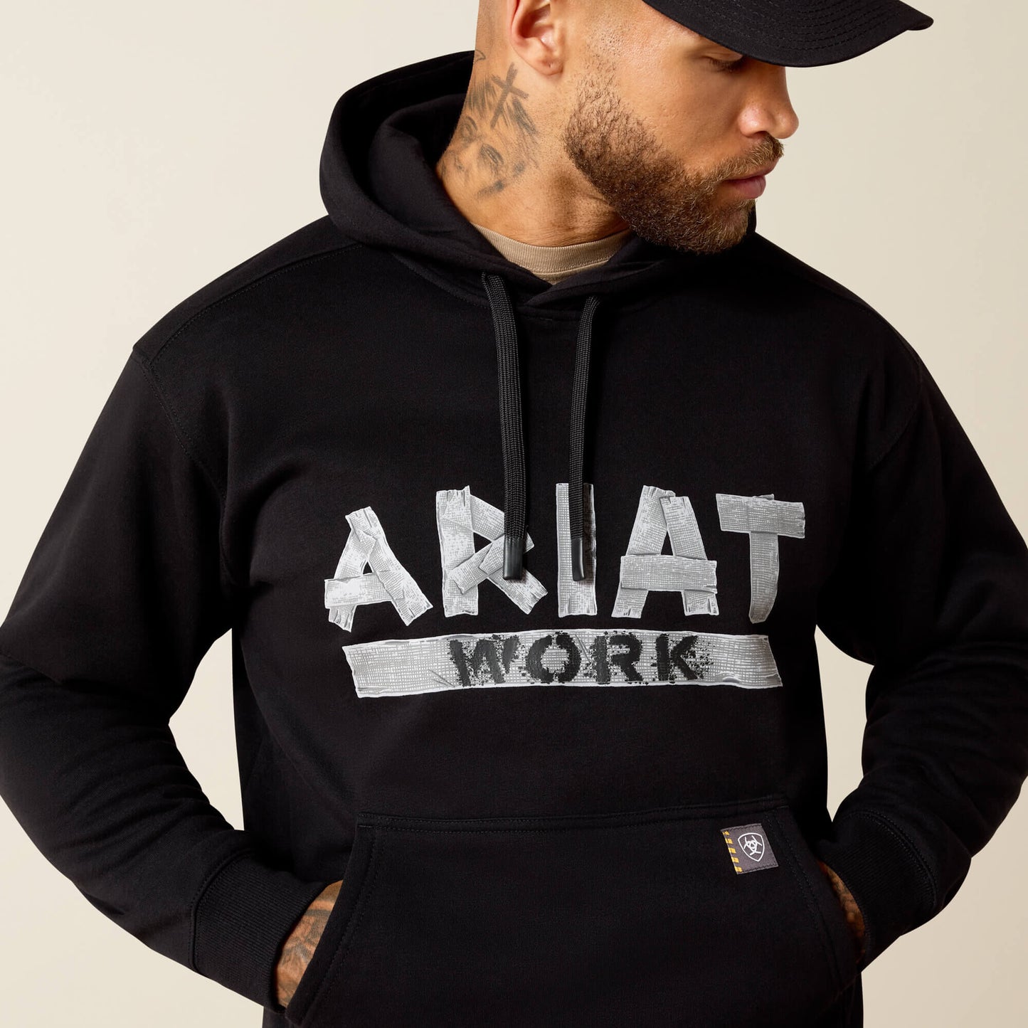 Ariat Men Rebar Lightweight Duct Logo Hoodie