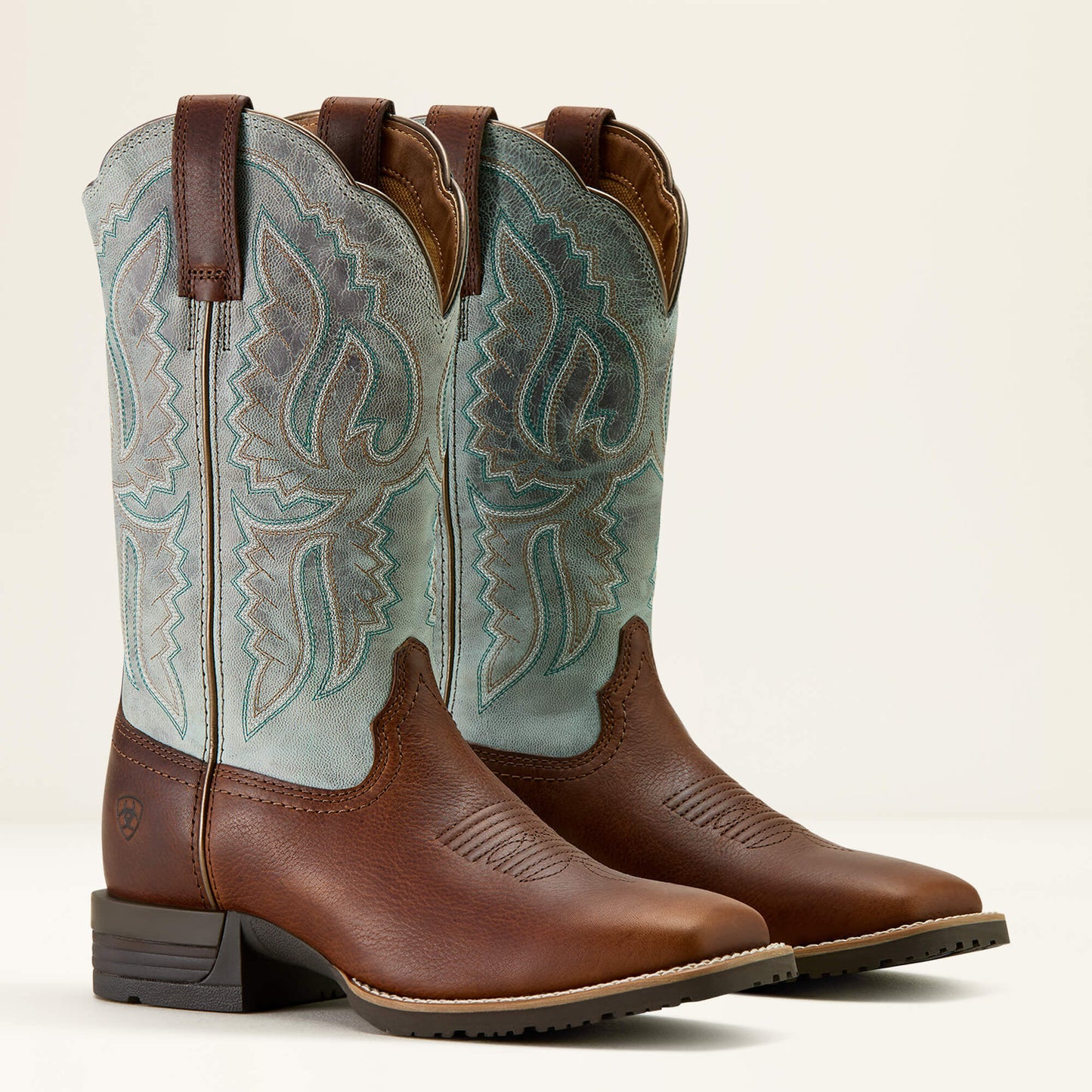 Ariat Women Hybrid Ranchwork Wide Square Toe Western Boot