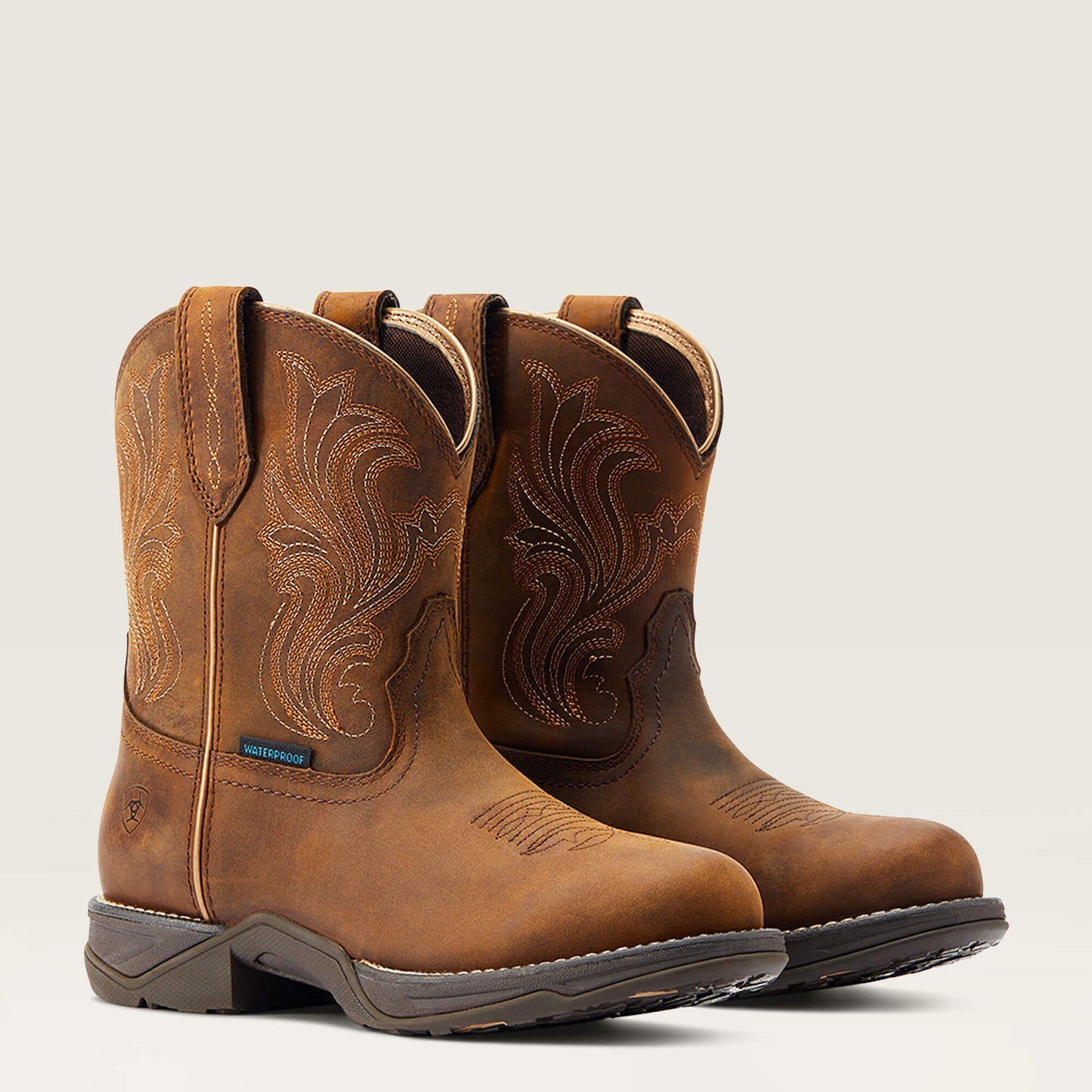 Ariat Women Anthem Round Toe Shortie Waterproof Western Boot