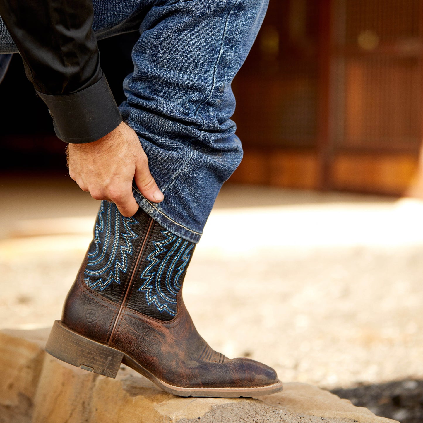 Ariat Men Sport Big Country Wide Square Toe Cowboy Boot