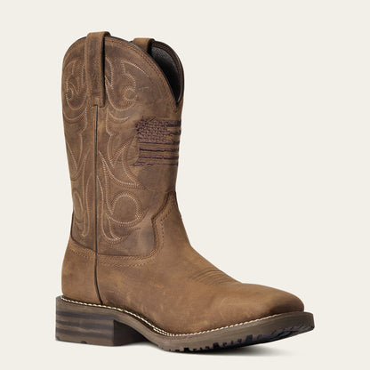 Ariat Men Hybrid Patriot Waterproof Western Boot