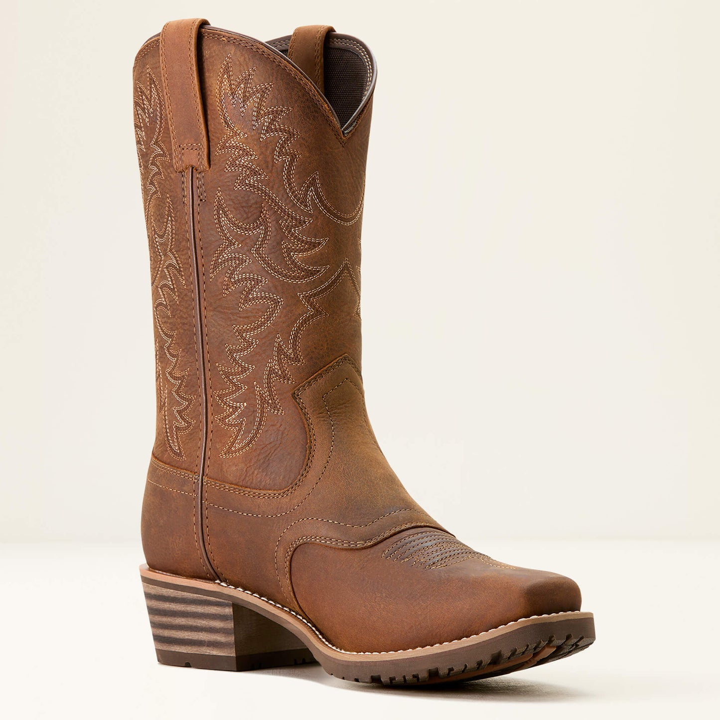 Ariat Men Hybrid Roughstock Square Toe Waterproof Cowboy Boot