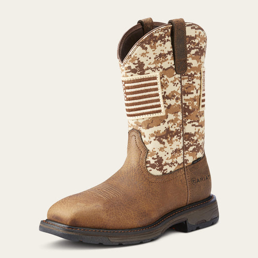 Ariat Men WorkHog Patriot Steel Toe Work Boot