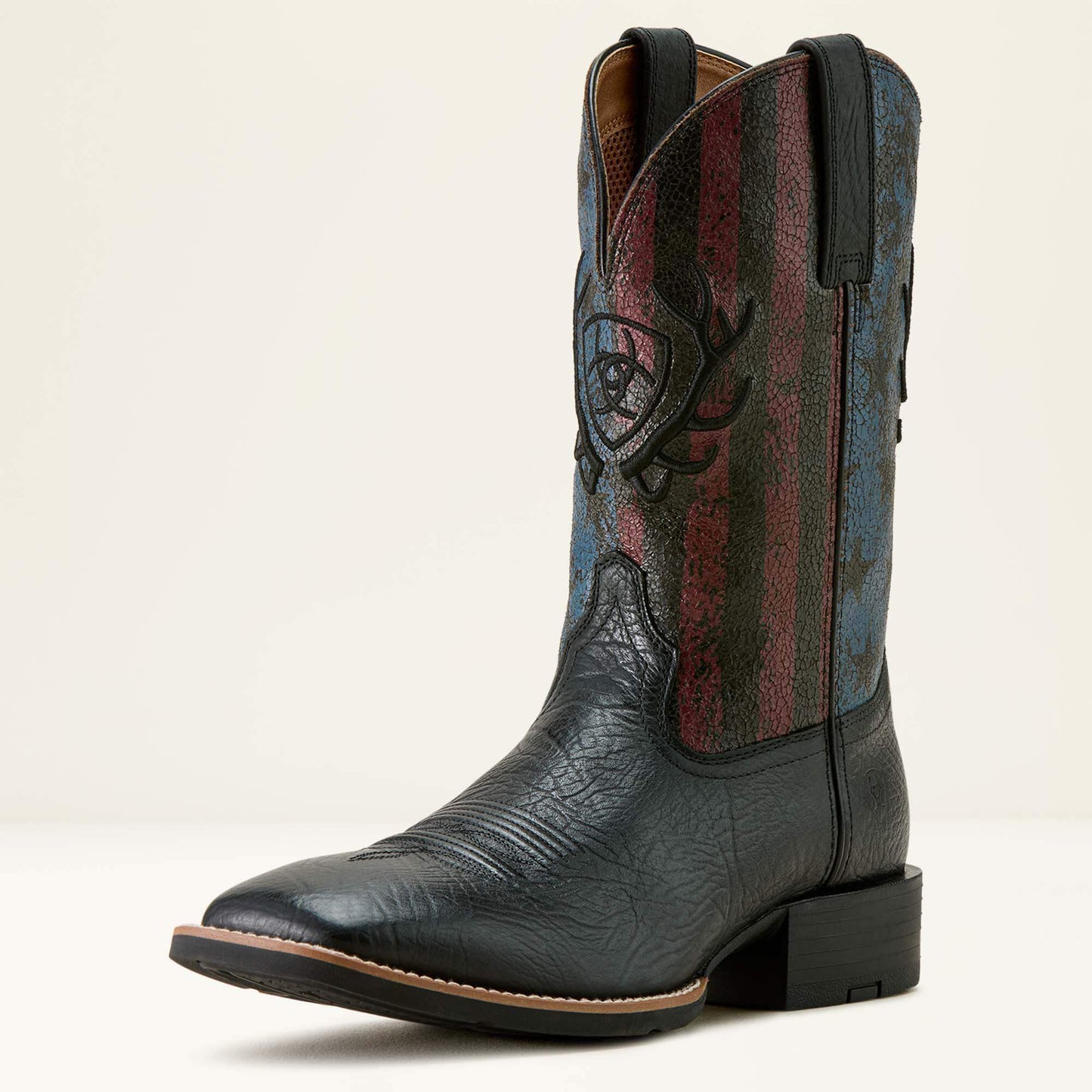 Ariat Men Sport Liberty Antler Wide Square Toe Cowboy Boot