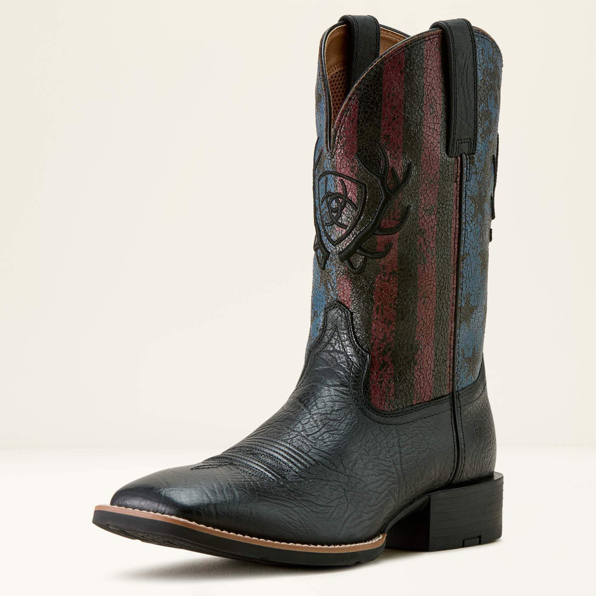 Ariat Men Sport Liberty Antler Wide Square Toe Cowboy Boot