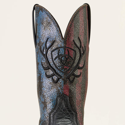 Ariat Men Sport Liberty Antler Wide Square Toe Cowboy Boot
