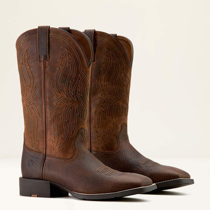 Ariat Men Sport Rustler Wide Square Toe Cowboy Boot