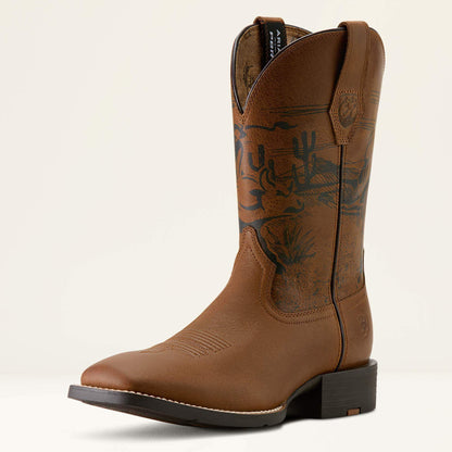 Ariat Men Sport PBR Wide Square Toe Cowboy Boot