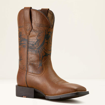 Ariat Men Sport PBR Wide Square Toe Cowboy Boot