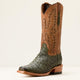 OLIVE FULL QUILL OSTRICH/WINDSOR TAN