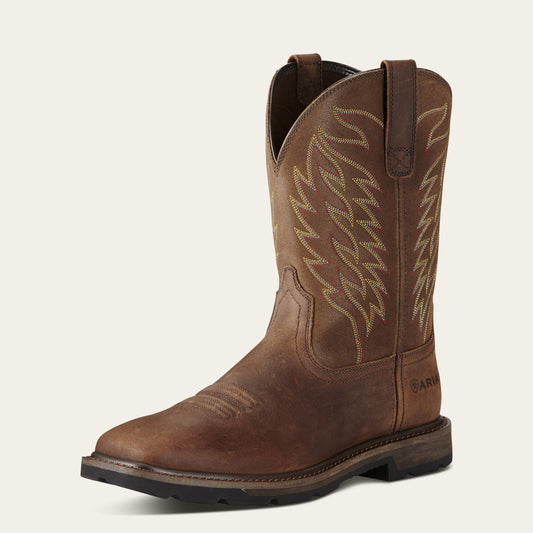 Ariat Men Groundbreaker Wide Square Toe Steel Toe Work Boot