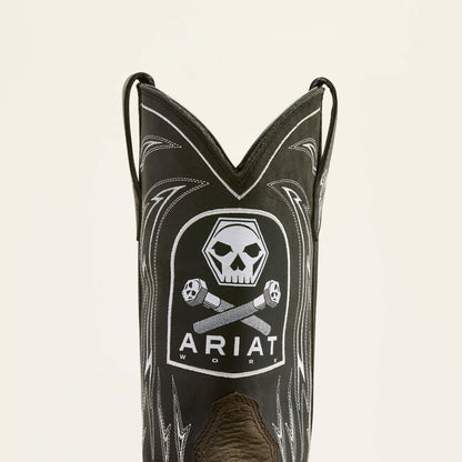Ariat Men WorkHog XT Bolt Skull Waterproof Wide Square Toe Carbon Toe Work Boot
