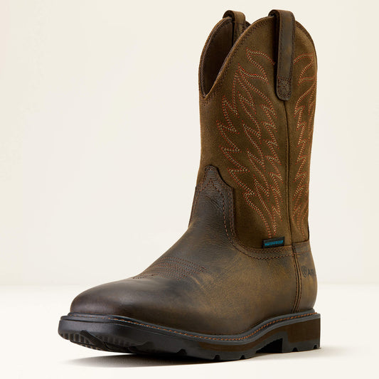 Ariat Men Groundbreaker Wide Square Toe Waterproof Work Boot
