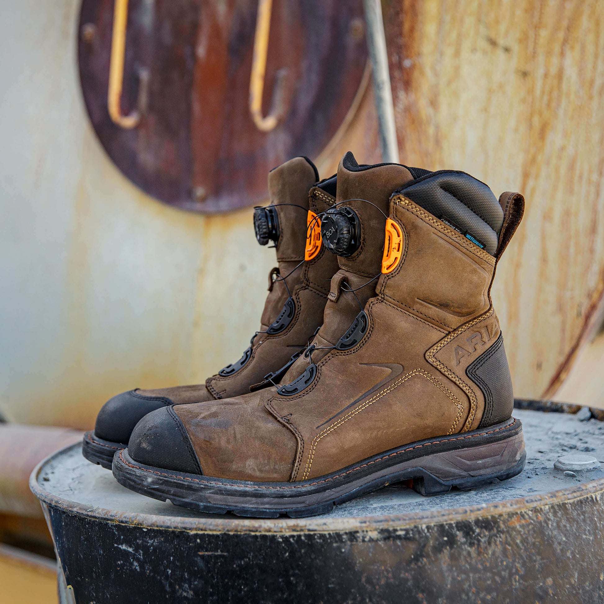 Ariat Men WorkHog XT 8" BOA Waterproof Carbon Toe Work Boot