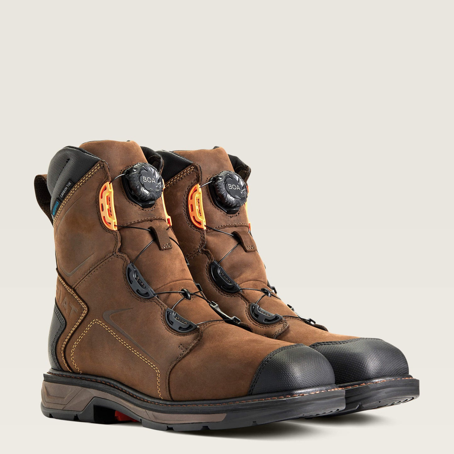 Ariat Men WorkHog XT 8" BOA Waterproof Carbon Toe Work Boot