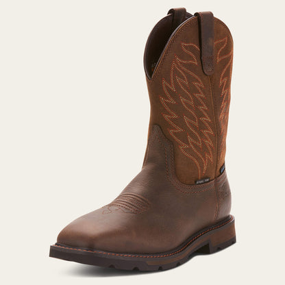 Ariat Men Groundbreaker Wide Square Toe Waterproof Steel Toe Work Boot