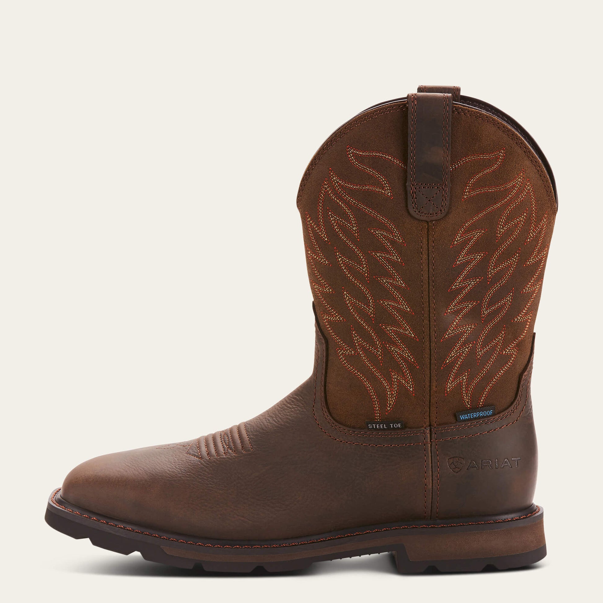 Ariat Men Groundbreaker Wide Square Toe Waterproof Steel Toe Work Boot