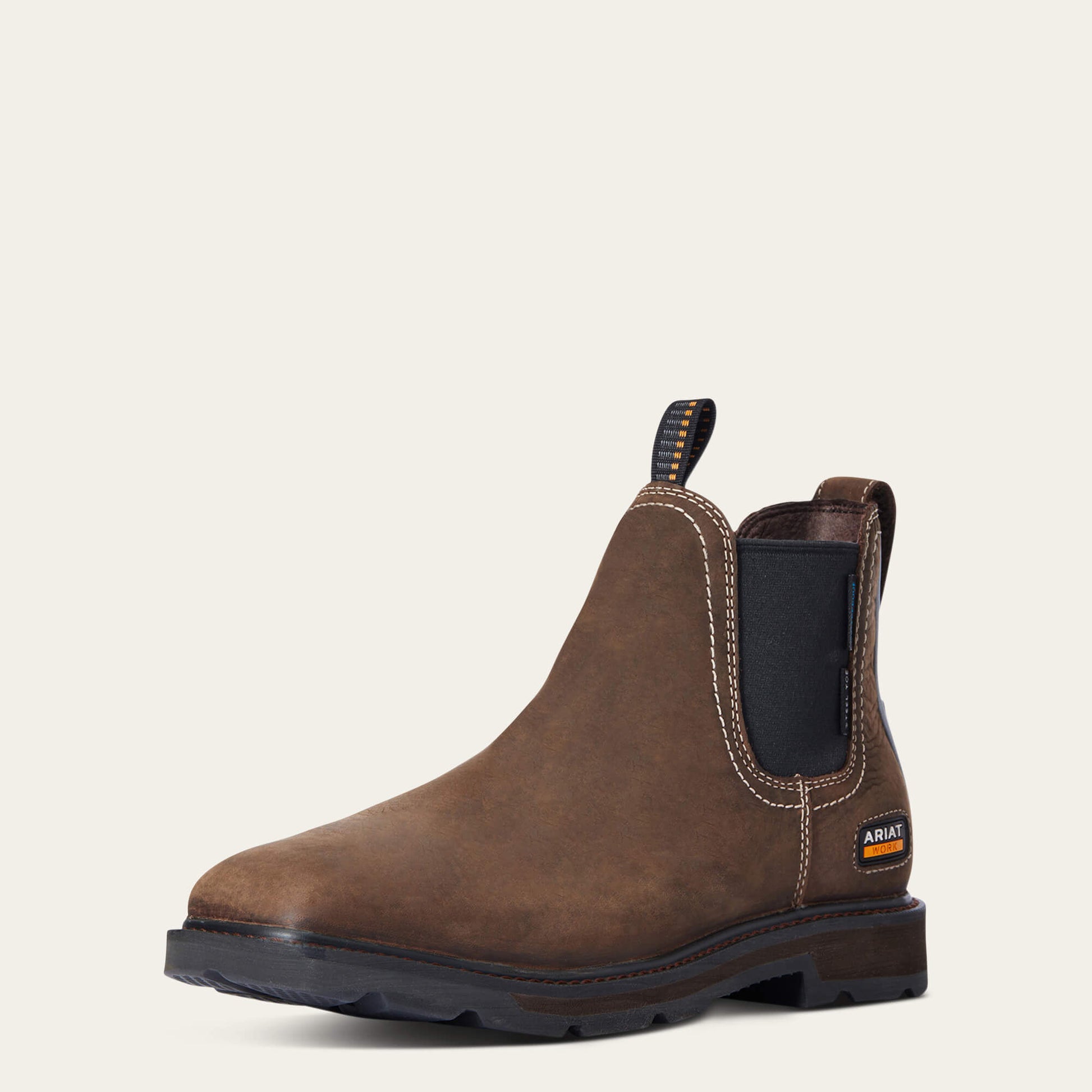 Ariat Men Groundbreaker Chelsea Wide Square Toe Waterproof Steel Toe Work Boot