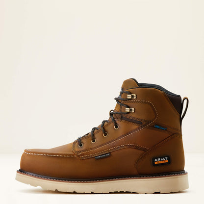 Ariat Men Rebar Wedge Moc Toe 6" Waterproof Composite Toe Work Boot