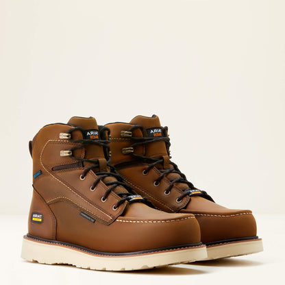 Ariat Men Rebar Wedge Moc Toe 6" Waterproof Composite Toe Work Boot