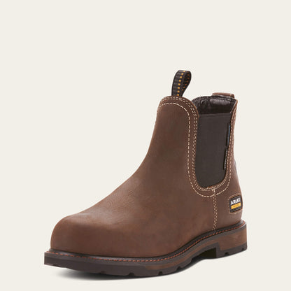 Ariat Men Groundbreaker Chelsea Waterproof Steel Toe Work Boot