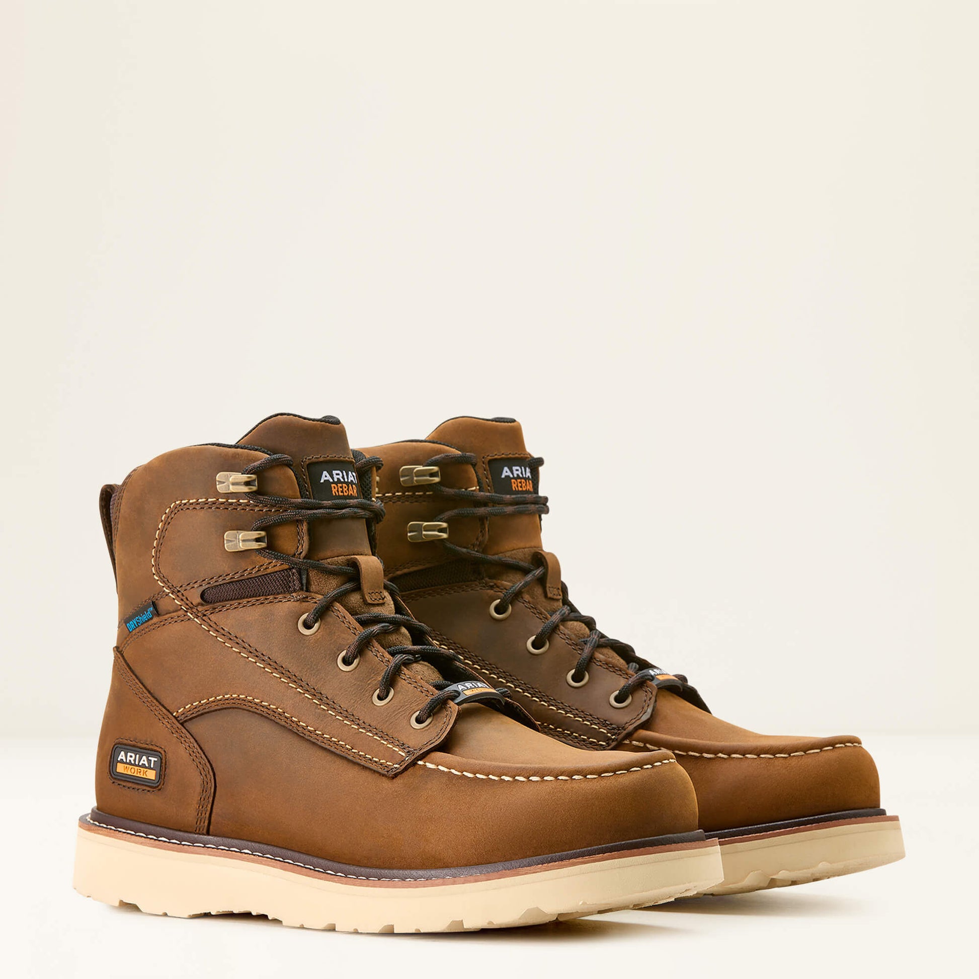 Ariat Men Rebar Wedge Moc Toe 6" Waterproof Work Boot