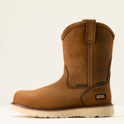 Ariat Men Rebar Wedge Pull-On Waterproof Composite Toe Work Boot
