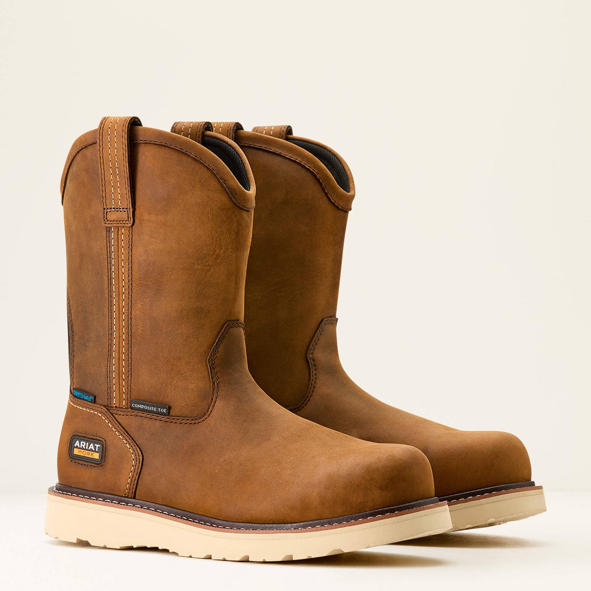 Ariat Men Rebar Wedge Pull-On Waterproof Composite Toe Work Boot