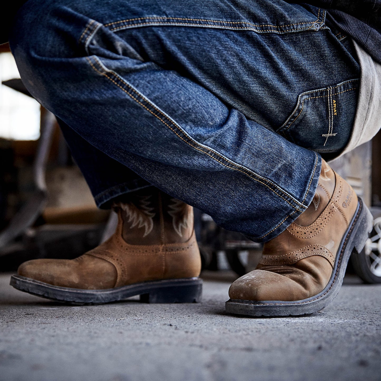 Ariat Men Sierra Wide Square Toe Steel Toe Work Boot