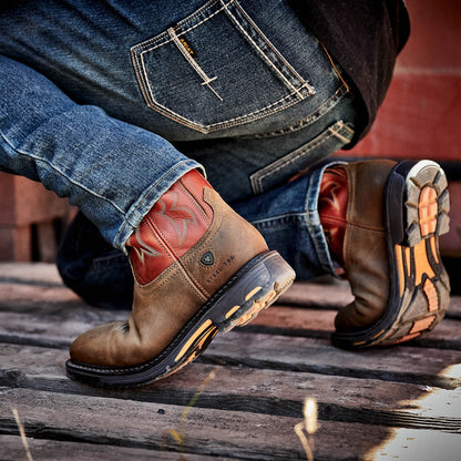 Ariat Men WorkHog Wide Square Toe Steel Toe Work Boot
