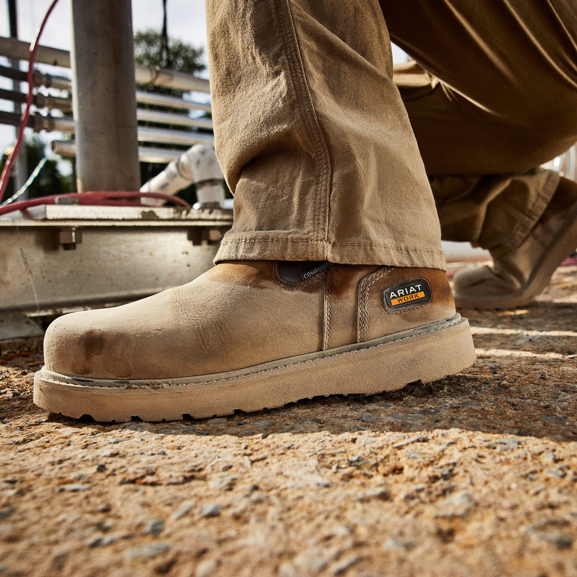 Ariat Men Rebar Wedge Chelsea Waterproof Composite Toe Work Boot