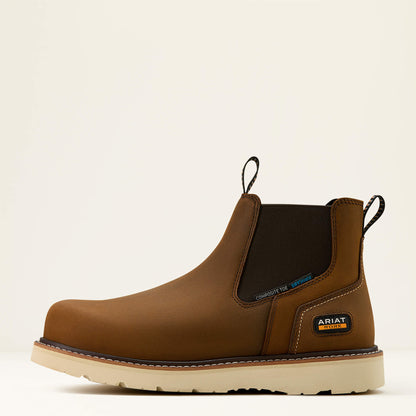 Ariat Men Rebar Wedge Chelsea Waterproof Composite Toe Work Boot