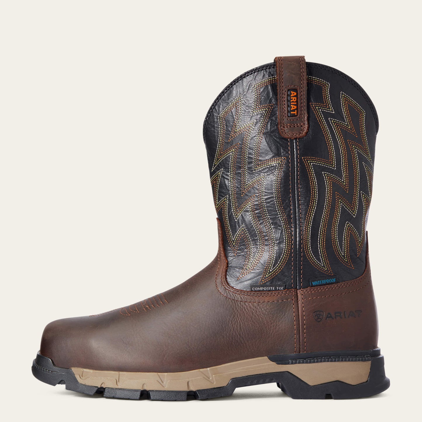 Ariat Men Rebar Flex Western Waterproof Composite Toe Work Boot