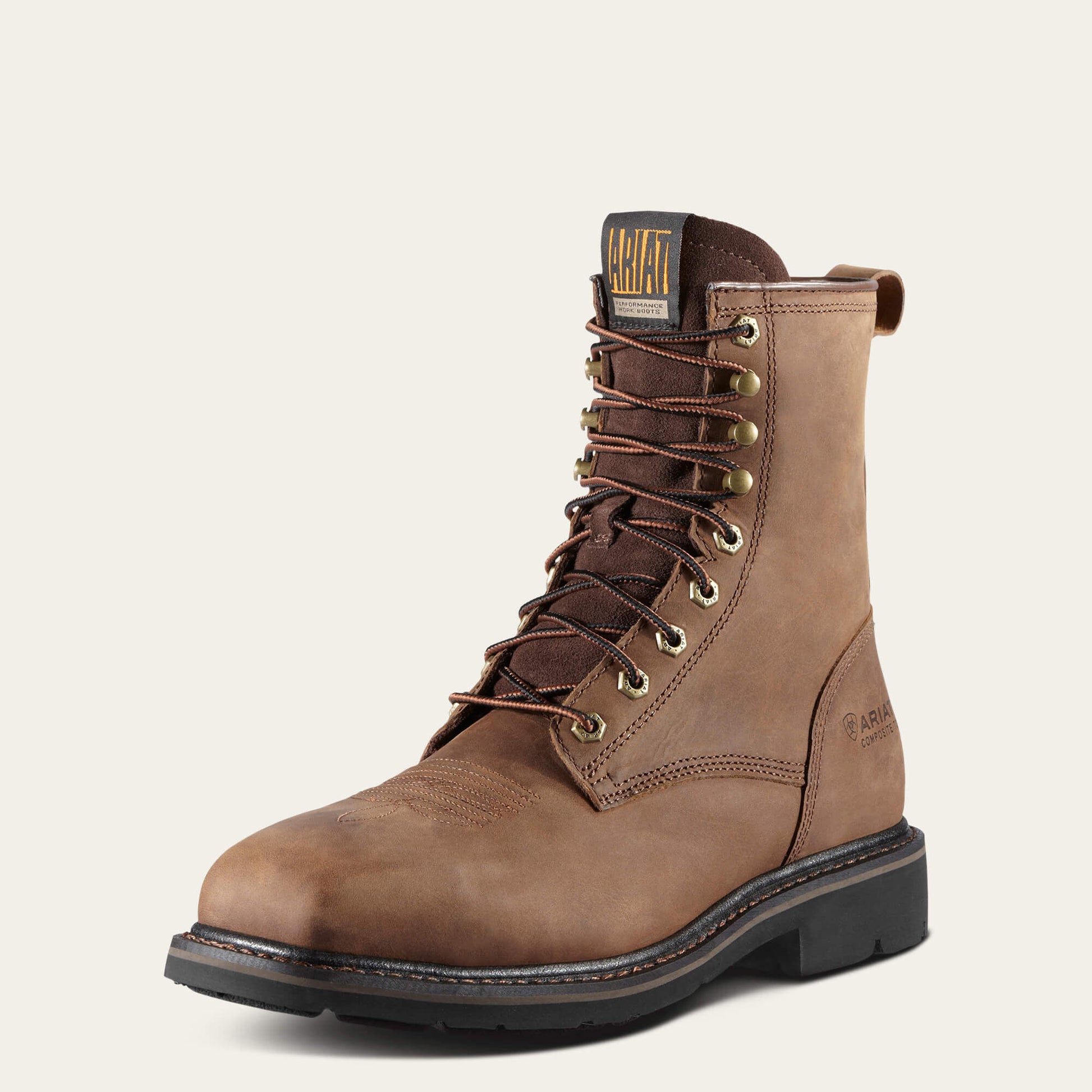 Ariat Men Cascade 8" Wide Square Toe Steel Toe Work Boot