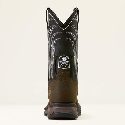 Ariat Men WorkHog XT Bolt Skull Waterproof Wide Square Toe Work Boot