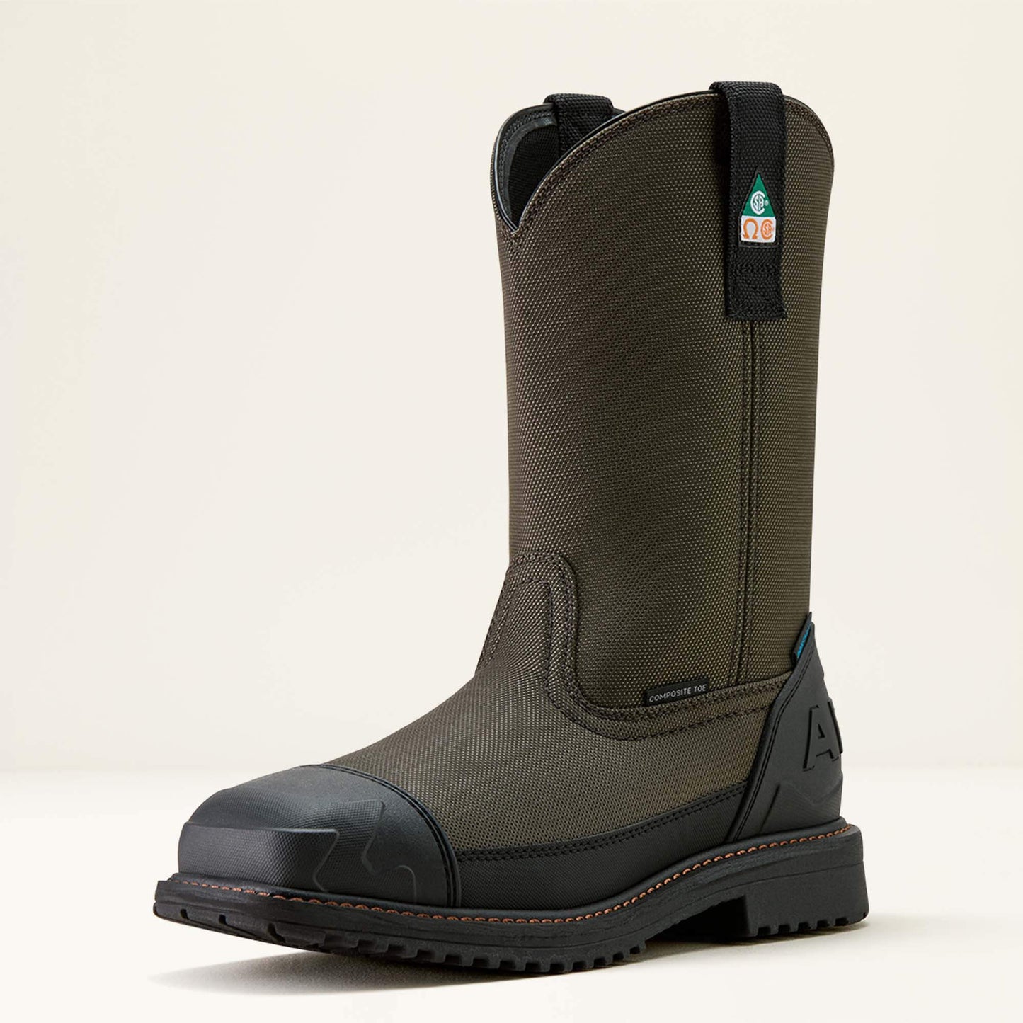 Ariat Men RigTEK Wildcat Pull-On CSA Waterproof Wide Square Toe Composite Toe Work Boot