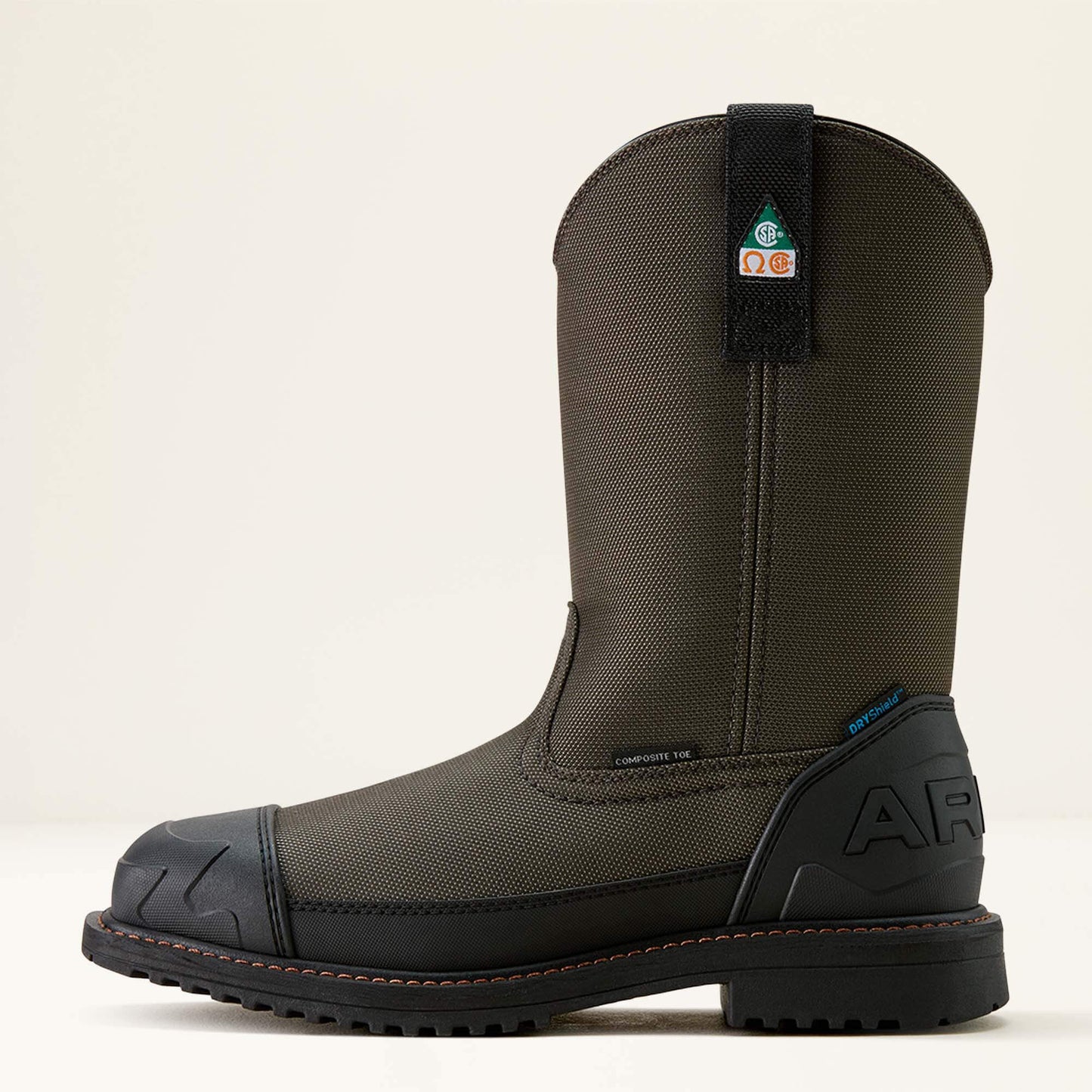 Ariat Men RigTEK Wildcat Pull-On CSA Waterproof Wide Square Toe Composite Toe Work Boot