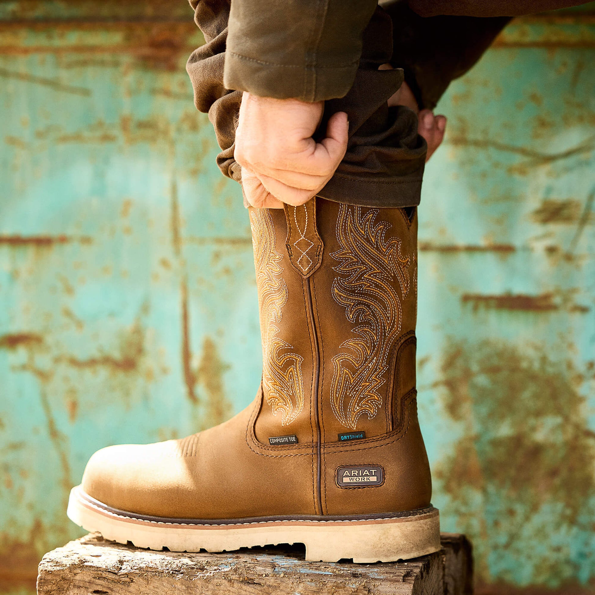 Ariat Men Logger Shock Shield Waterproof Work Boot
