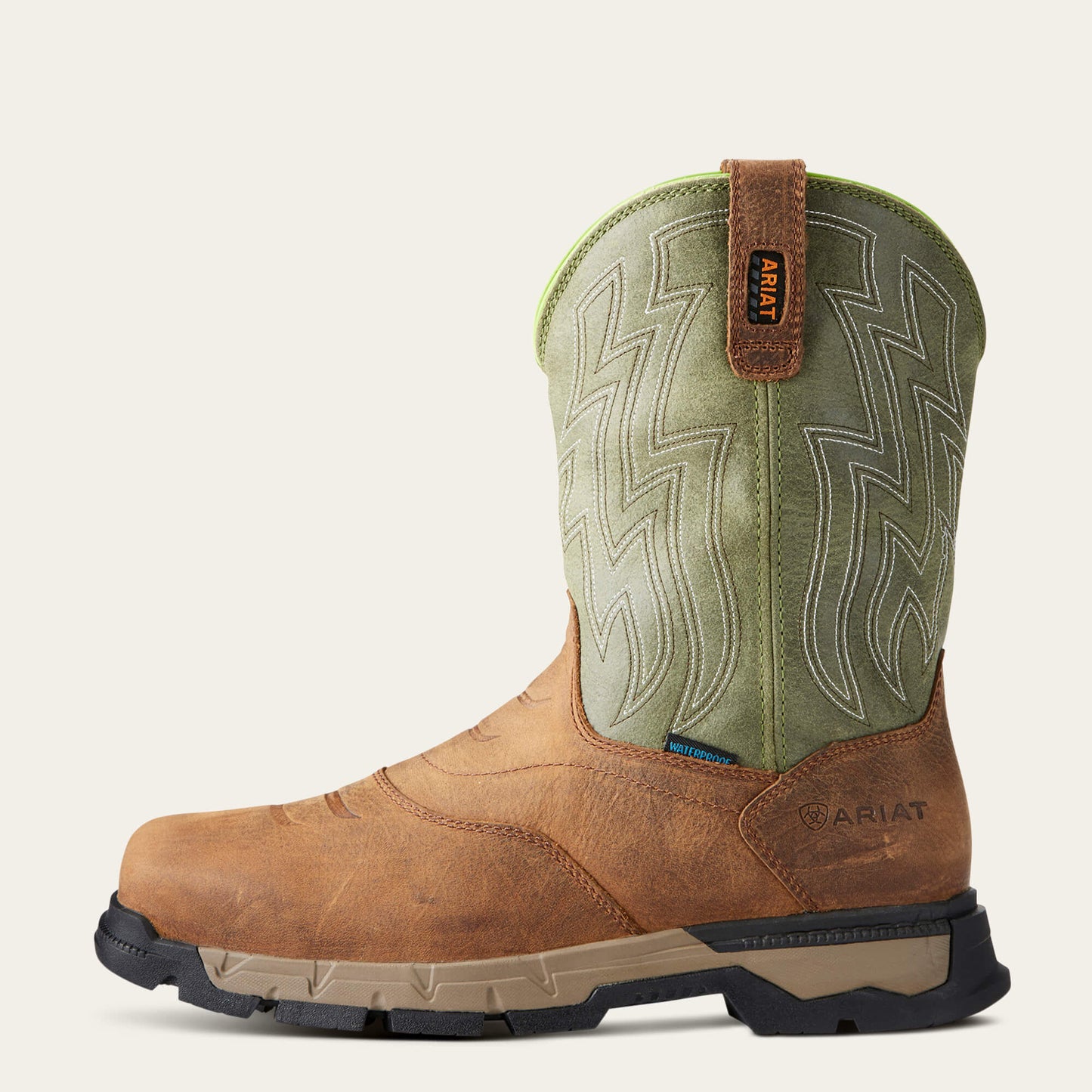 Ariat Men Rebar Flex Western Waterproof Composite Toe Work Boot