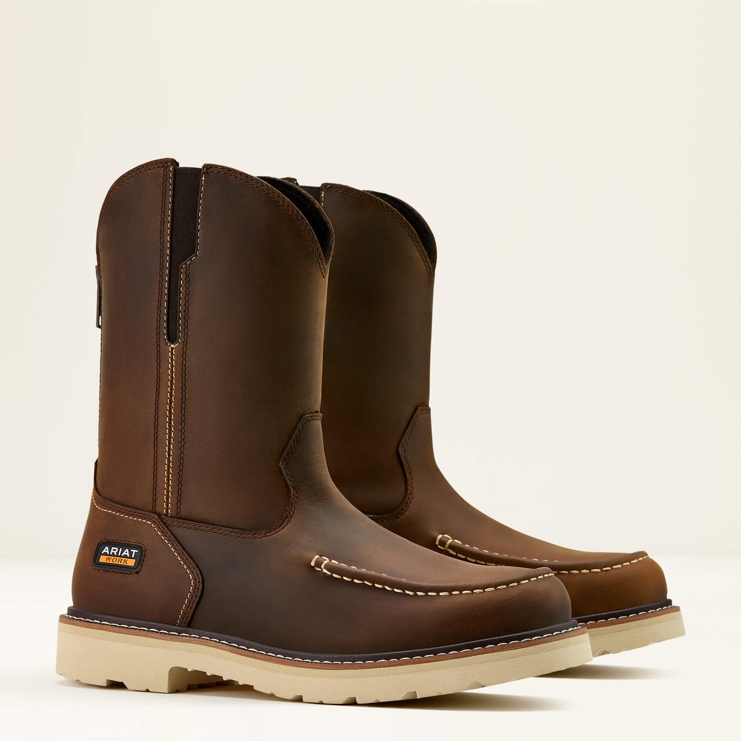 Ariat Men Rebar Lift Pull On Moc Toe Work Boot