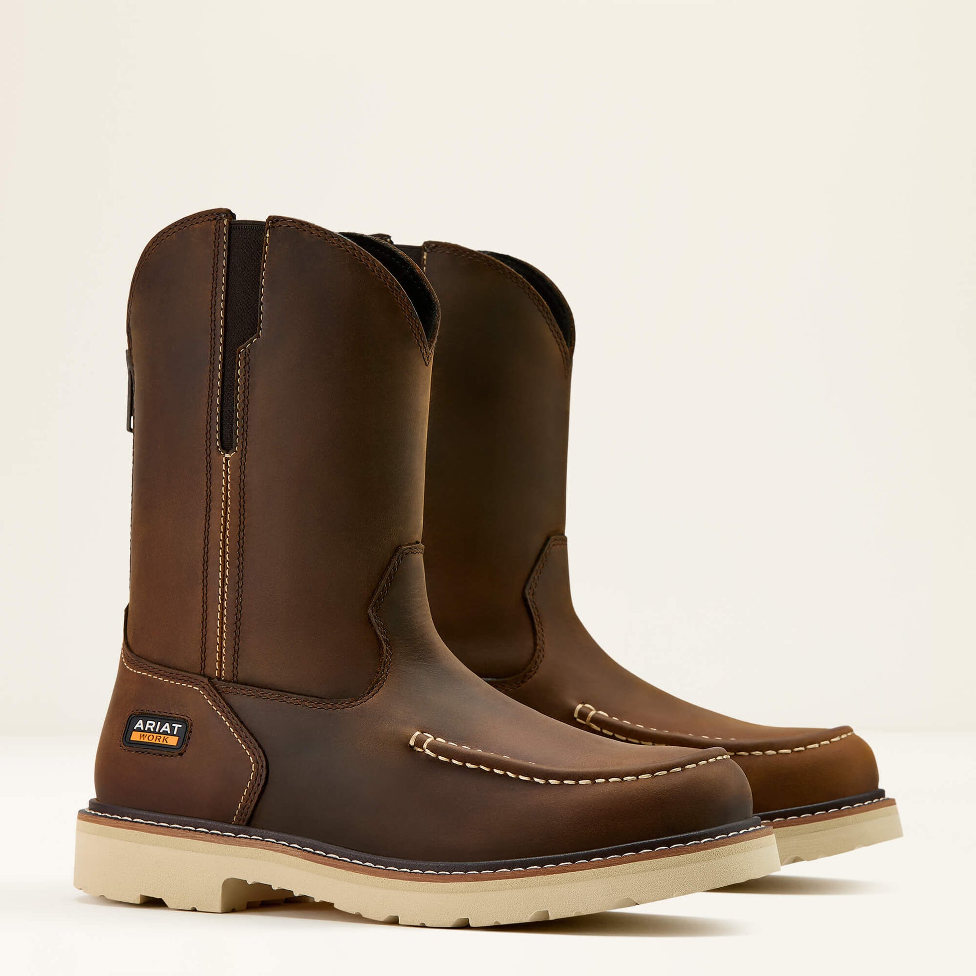 Ariat Men Rebar Lift Pull On Moc Toe Work Boot