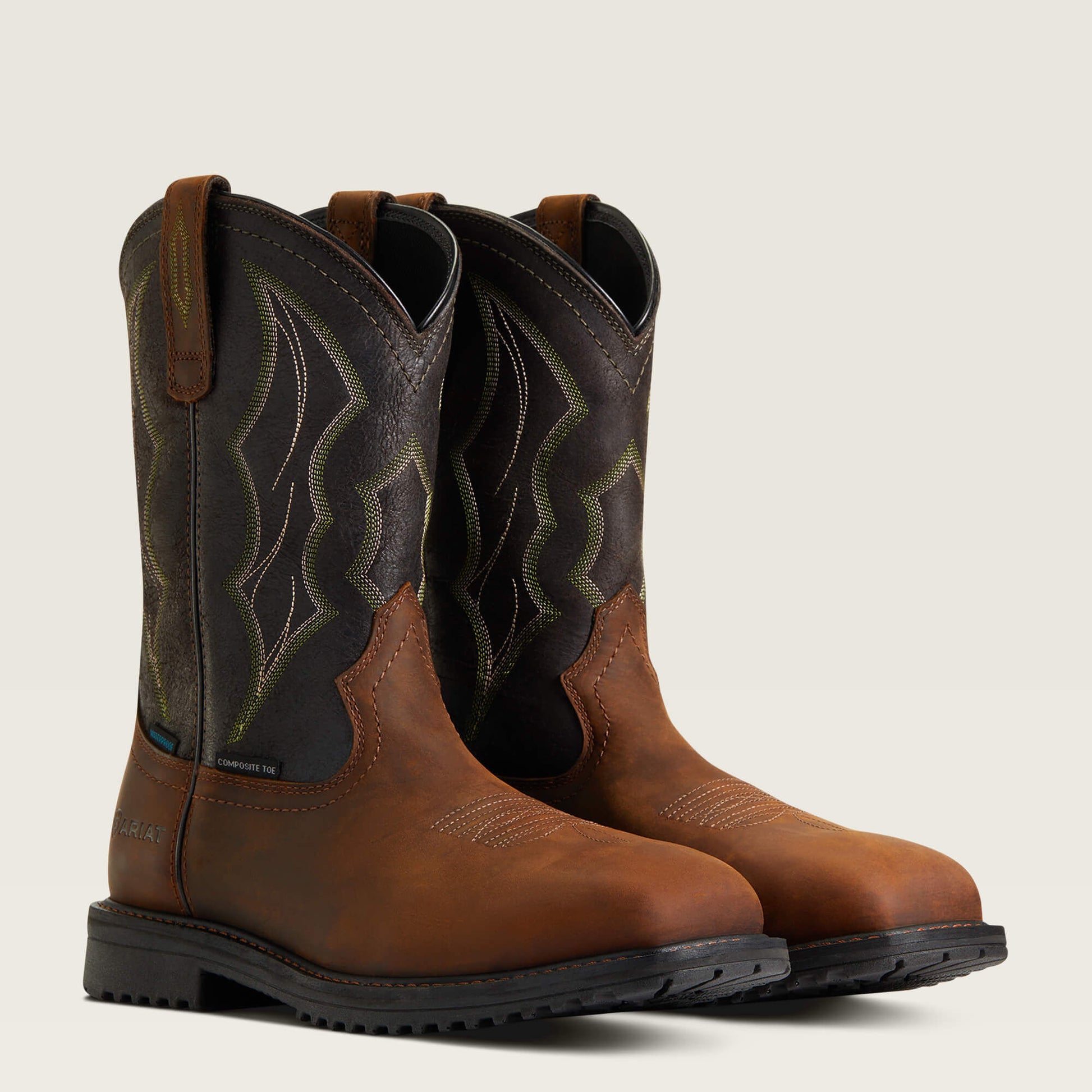 Ariat Men RigTek Wide Square Toe Waterproof Composite Toe Work Boot