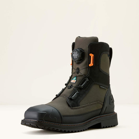 Ariat Men RigTEK Wildcat BOA 8" CSA Waterproof Wide Square Toe Composite Toe Work Boot