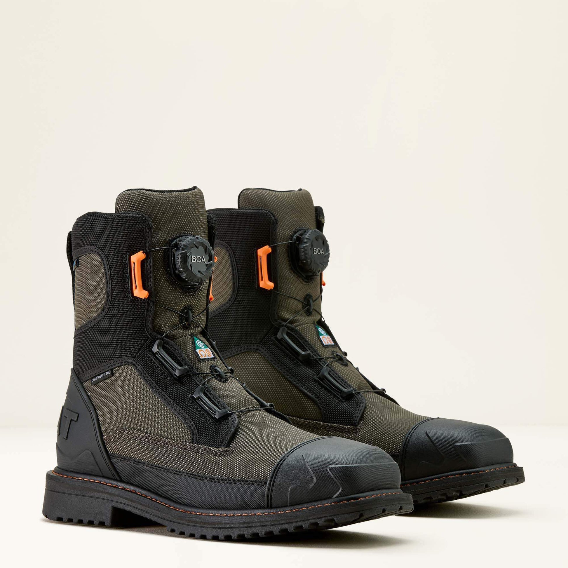 Ariat Men RigTEK Wildcat BOA 8" CSA Waterproof Wide Square Toe Composite Toe Work Boot