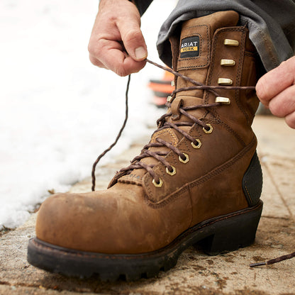 Ariat Men Powerline 8" 400G Waterproof 400g Composite Toe Work Boot